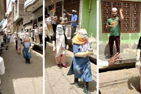 मुस्लिम समाज ने की डॉक्टरों पर फूलों की बारिश