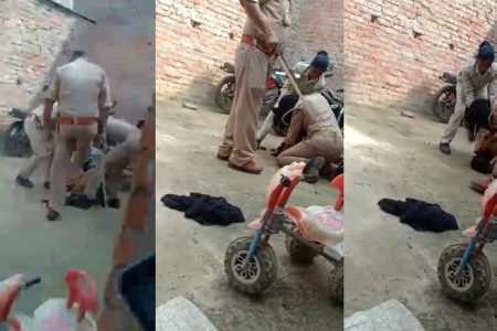 खाकी फिर हुई शर्मसार, पुलिस ने घर में घुसकर महिला को लात-घूंसे से पीटा, Video वायरल