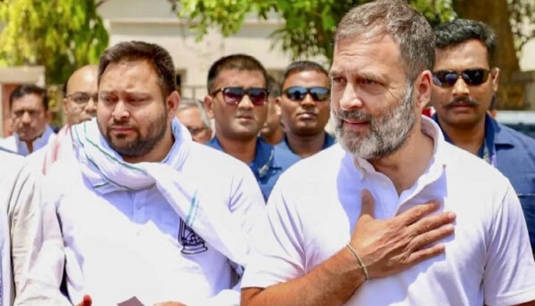rahul gandhi tejaswi Vote Adhikar Yatra